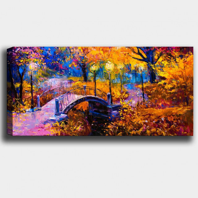 Tablou multicolor din fibre naturale 50x120 cm Bridge The Home Collection