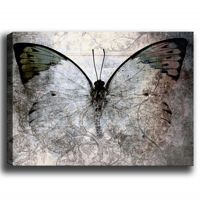 Tablou multicolor din fibre naturale 70x100 cm Butterfly The Home Collection