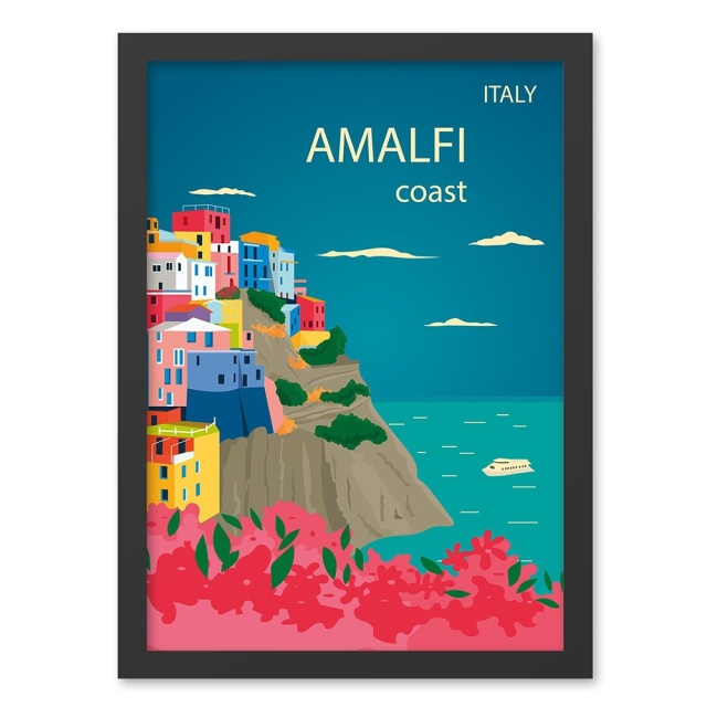 Tablou multicolor din lemn 40x55 cm Amalfi The Home Collection