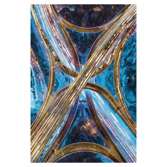 Tablou multicolor din sticla 80x120 cm Highway Ter Halle