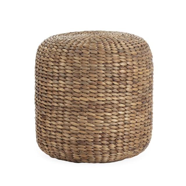 Taburet decorativ maro din lemn 45 cm Ives Thai Natura