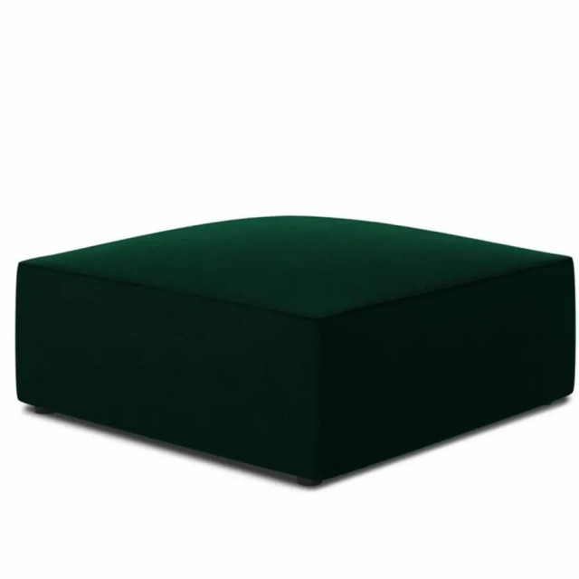 Taburet patrat verde din catifea 93x93 cm Ruby Besolux