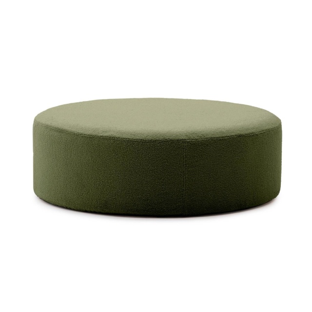 Taburet rotund verde din textil 120 cm Kaeli Kave Home