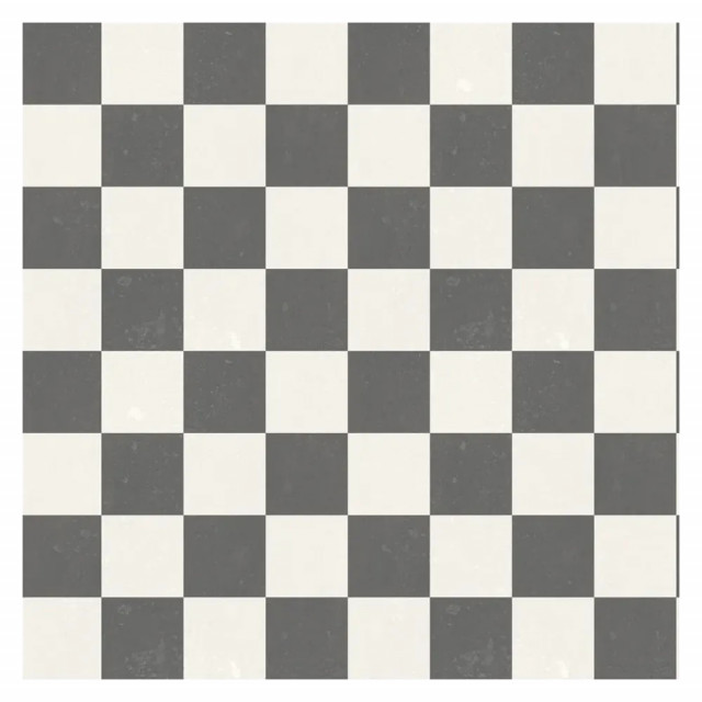 Tapet alb/negru din hartie cu fibre de nailon Chess Rebel Walls