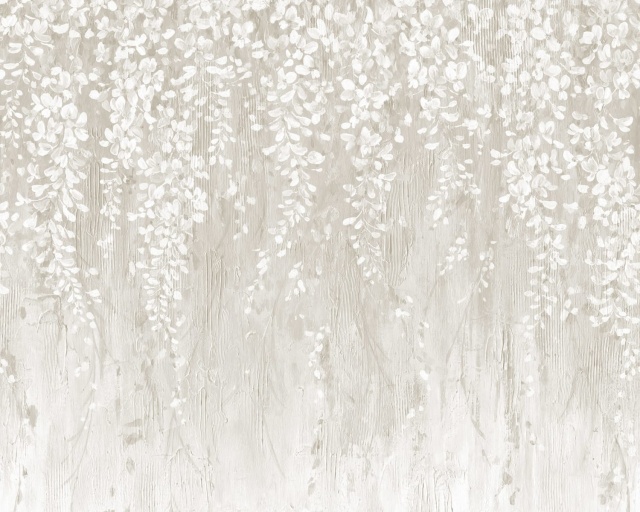 Tapet bej din hartie Draped Blossoms Rebel Walls
