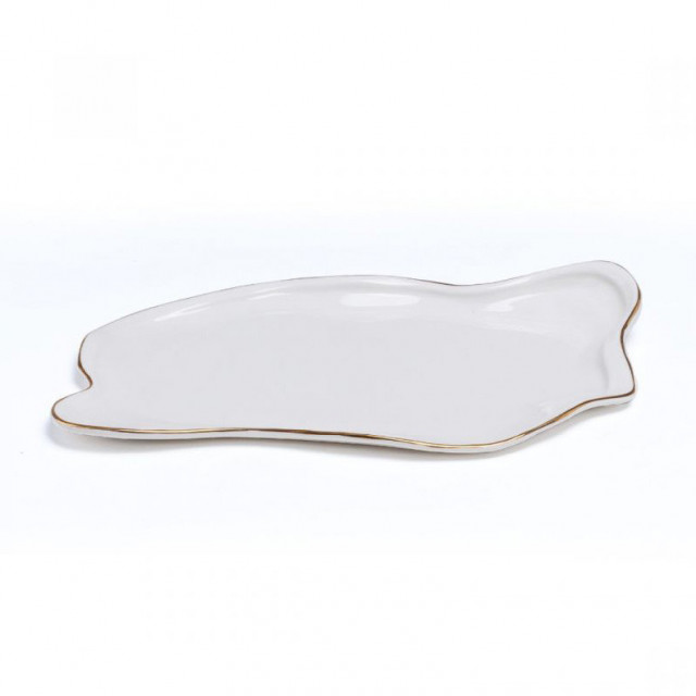 Tava ovala alba din ceramica 31x44 cm Meltdown Seletti