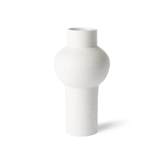 Vaza alba din ceramica 30 cm Speckled HKliving