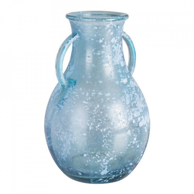 Vaza albastra din sticla reciclata 32 cm Arleen Bizzotto