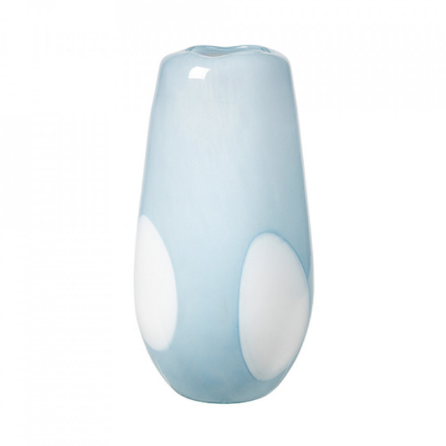 Vaza bleu deschis din sticla 37 cm Ada Dot Broste Copenhagen