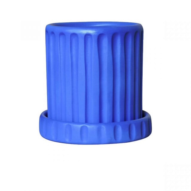 Vaza cu farfurioara albastra din ceramica 30 cm Dorico Seletti