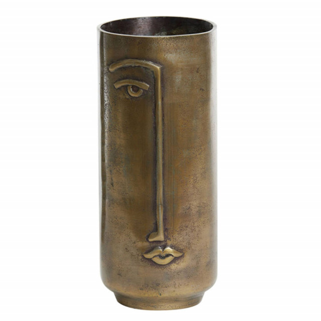 Vaza decorativa maro bronz din metal 15 cm Capade Big Light & Living