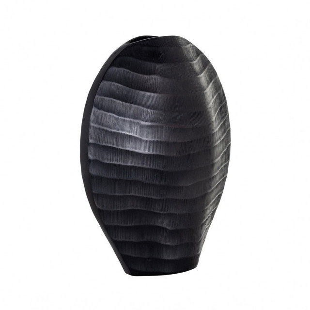 Vaza neagra din aluminiu 35 cm Gina Richmond Interiors