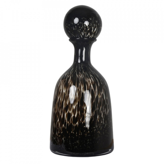 Vaza neagra din sticla 34 cm Leopard The Home Collection