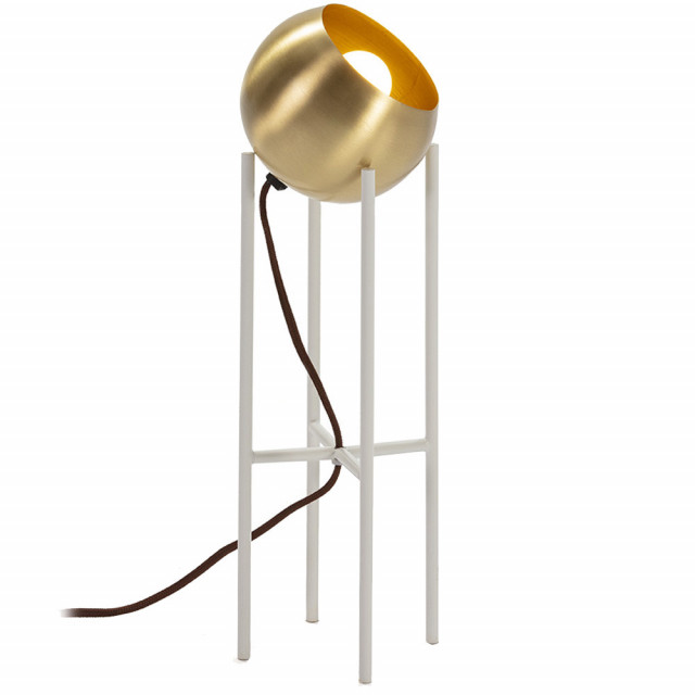 Veioza alba/aurie din metal 46 cm Pahne Thai Natura