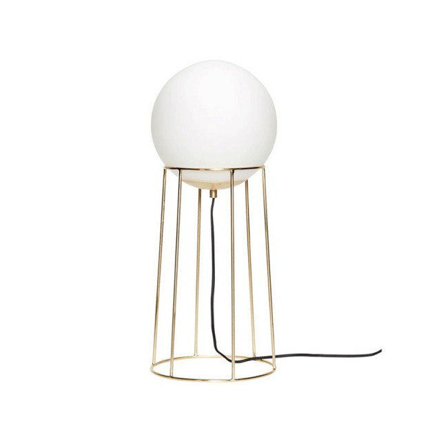 Veioza alba/aurie din sticla si metal 60 cm Moo Hubsch