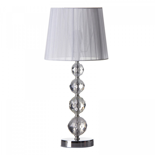 Veioza alba din fibre si metal 54 cm Zorzor The Home Collection