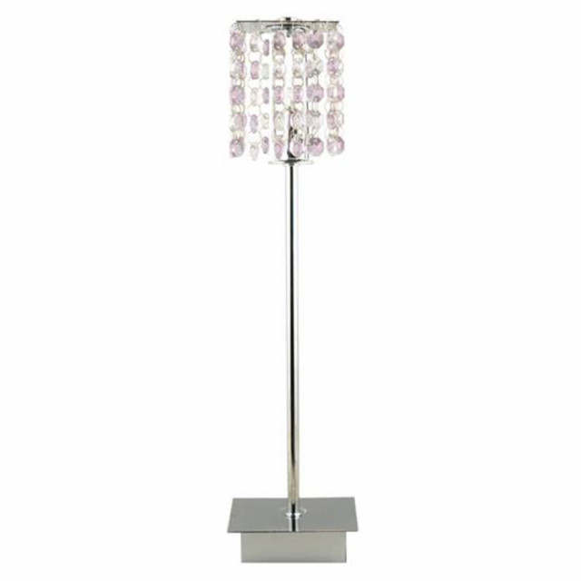 Veioza mov/argintie din fibre acrilice si metal 40 cm Classic Candellux