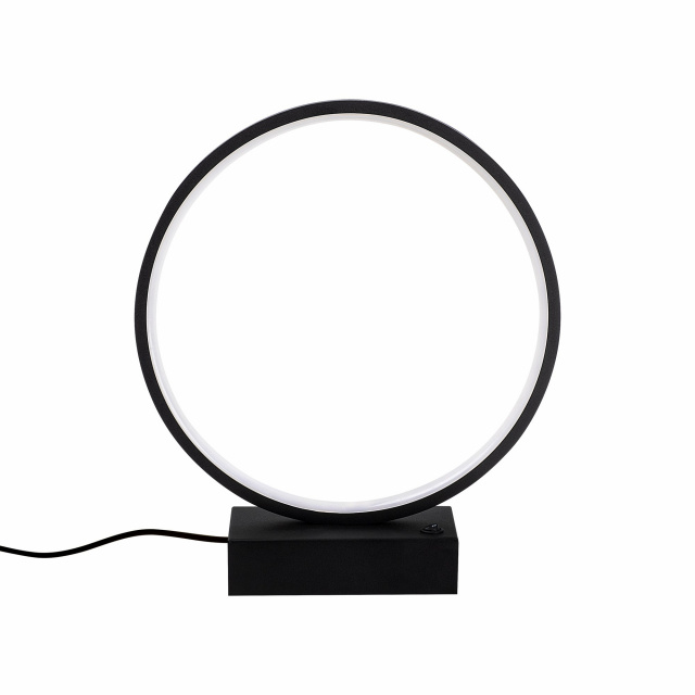 Veioza neagra din metal 35 cm cu LED Halka The Home Collection