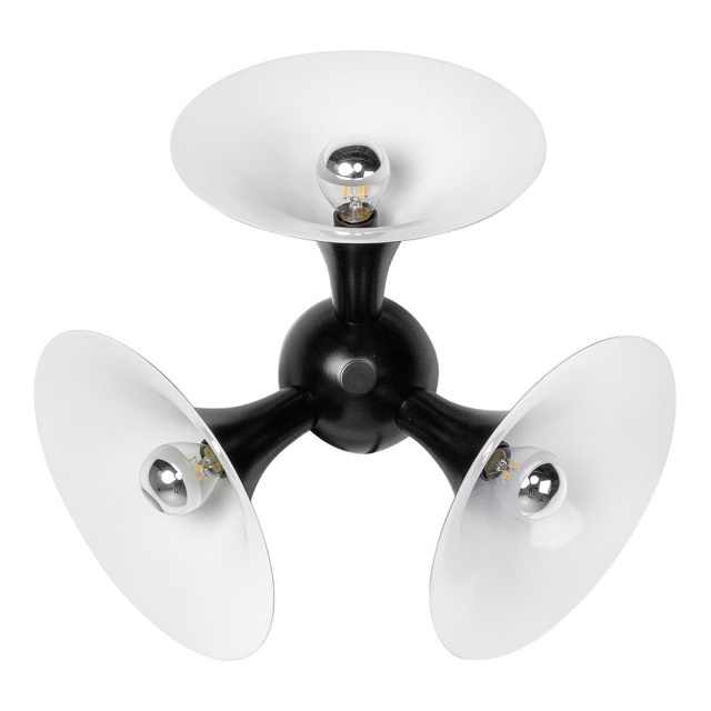 Aplica alba/neagra din metal cu 3 becuri Jazz Versmissen