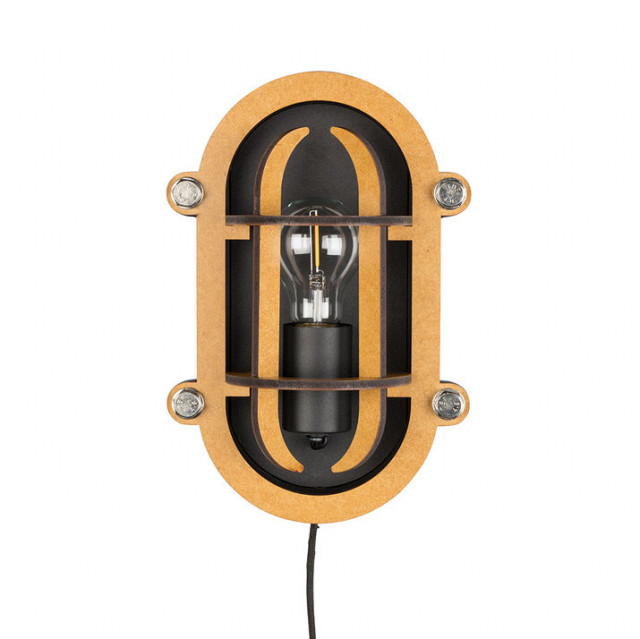 Aplica din aluminiu si MDF Navigator Black Zuiver