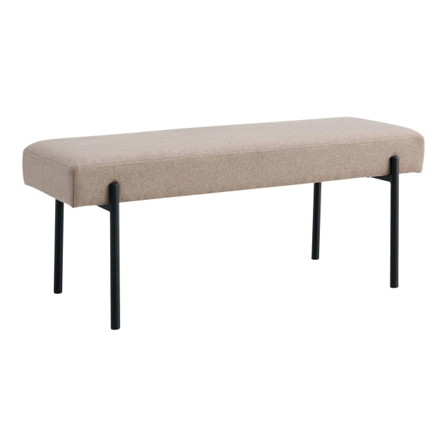 Bancheta bej din textil 100 cm Swindon House Nordic