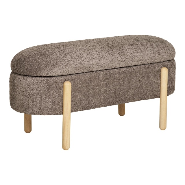 Bancheta maro din textil 97 cm Branca House Nordic