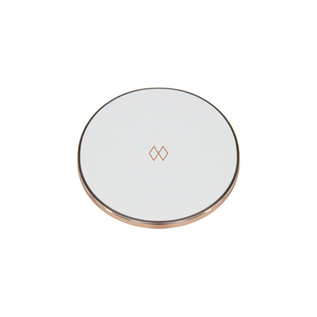 Baterie externa wireless alba/roz din metal Unifier Umage