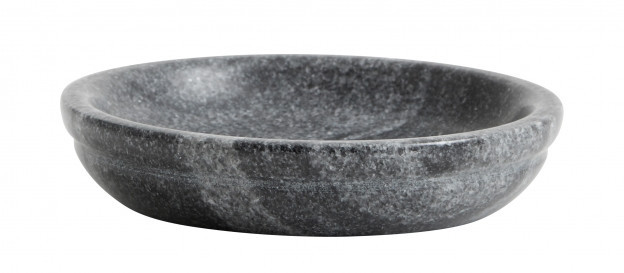 Bol decorativ negru/gri din marmura 10 cm Black Small Marble Bowl Nordal