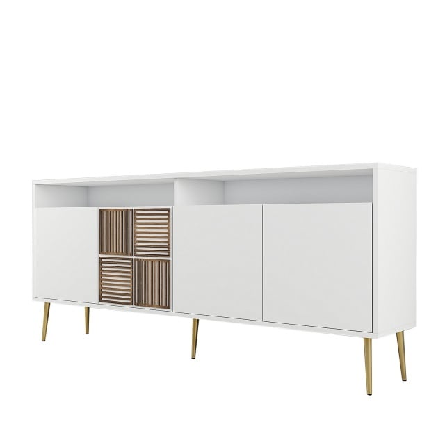 Bufet inferior alb/auriu 180 cm Milan The Home Collection