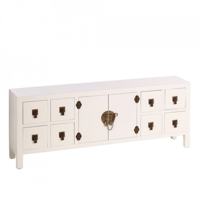 Bufet inferior alb din MDF 130 cm Matrika White The Home Collection