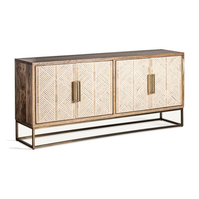 Bufet inferior maro din lemn 180 cm Laugnas Vical Home