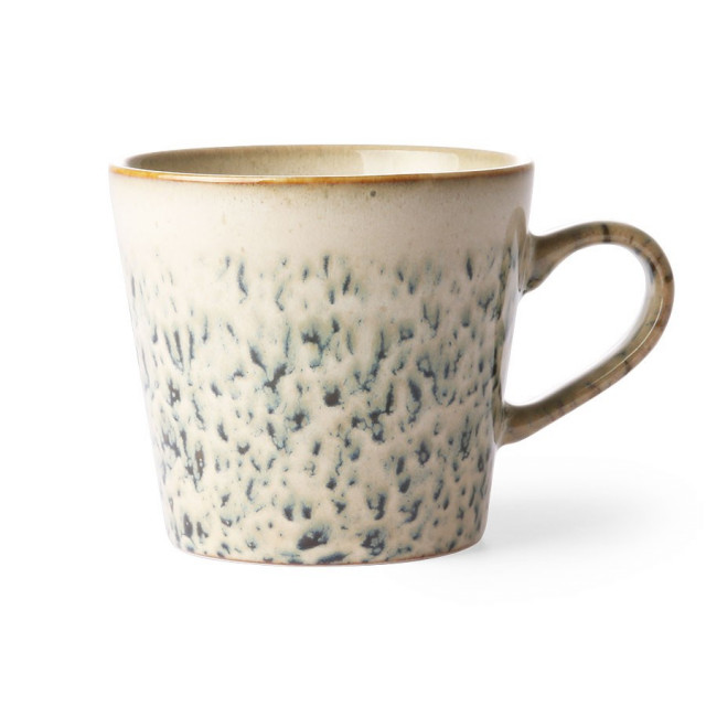 Cana alba/verde din ceramica 300 ml Cappuccino Hail HKliving