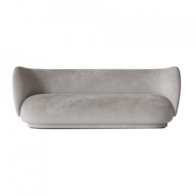 Canapea gri din textil pentru 3 persoane Rico Faded Ferm Living
