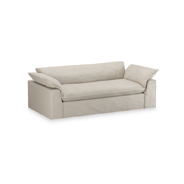 Canapea ivorie din textil pentru 3 persoane Nomad Pure HKliving