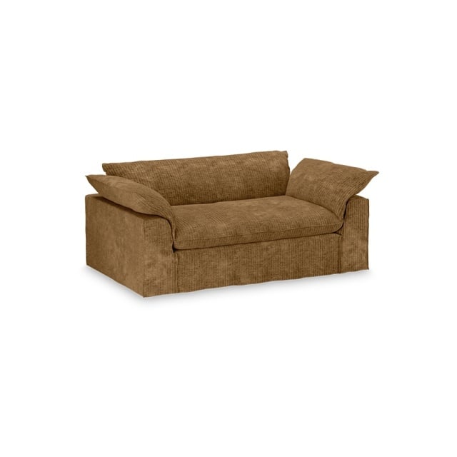 Canapea maro din catifea pentru 204 cm Nomad Corduroy HKliving