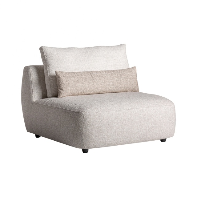 Canapea modulara alb antic/bej din textil pentru 1 persoana Wingles Central Vical Home
