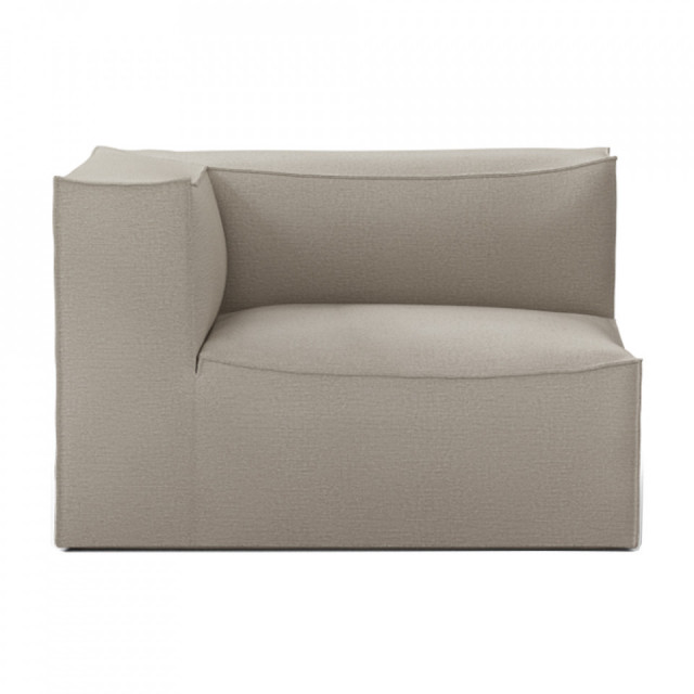 Canapea modulara bej din textil 119 cm Catena Armrest Left Ferm Living