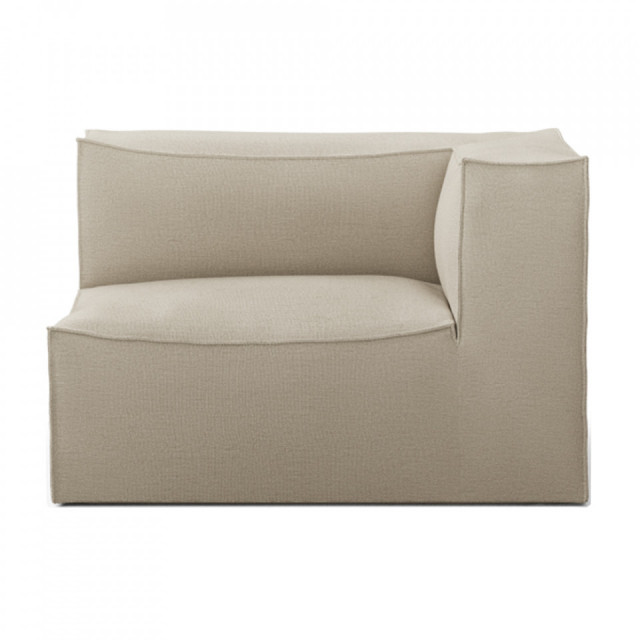 Canapea modulara bej din textil 120 cm Catena Armrest Right Linen Ferm Living