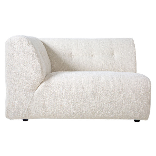 Canapea modulara crem din textil pentru 1,5 persoane Vint Left HKliving