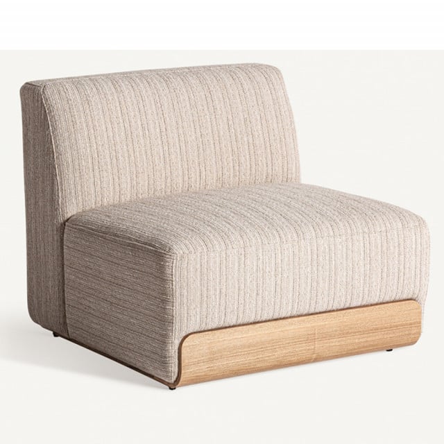 Canapea modulara crem din textil pentru 1 persoana Kocs Vical Home