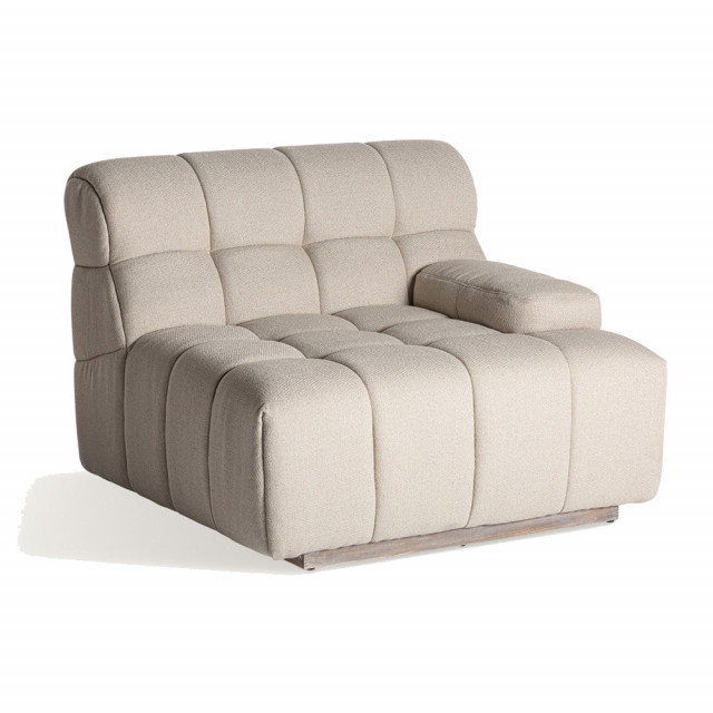 Canapea modulara crem din textil pentru 1 persoana Winzer Middle Pillow Right Vical Home