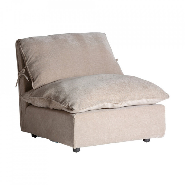 Canapea modulara gri din textil 98 cm Argenta Middle Vical Home