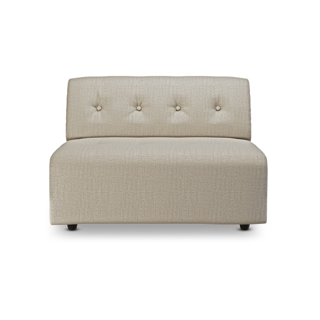 Canapea modulara ivorie din textil 104 cm Vint Pure Middle HKliving