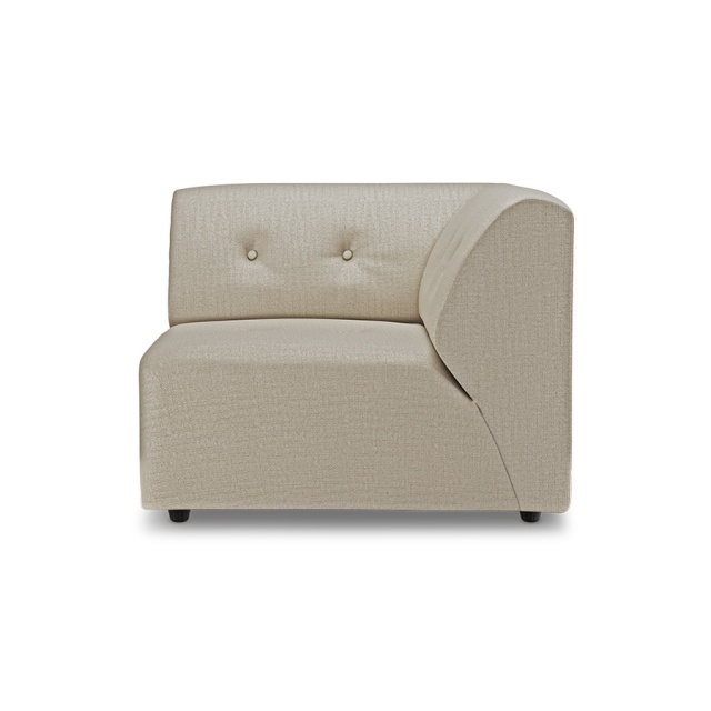 Canapea modulara ivorie din textil 94 cm Vint Pure Right HKliving