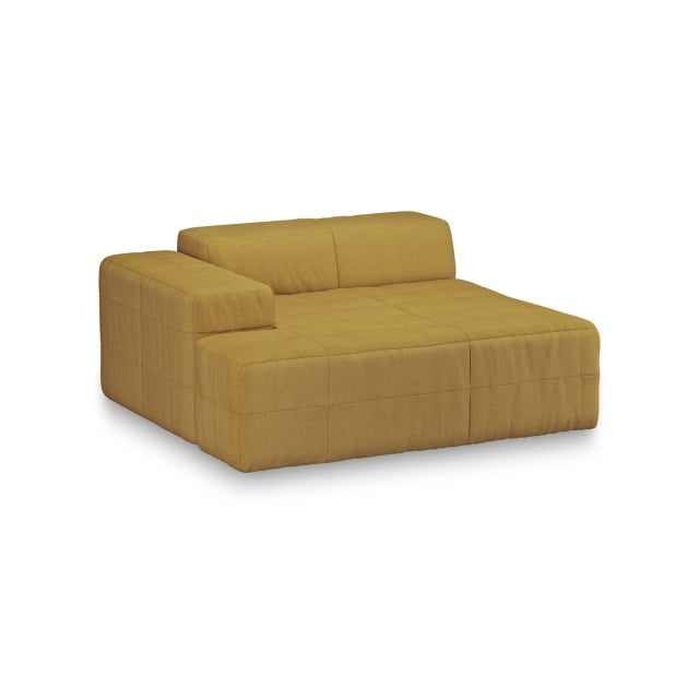 Canapea modulara ocru din textil 154 cm Brut Left HKliving