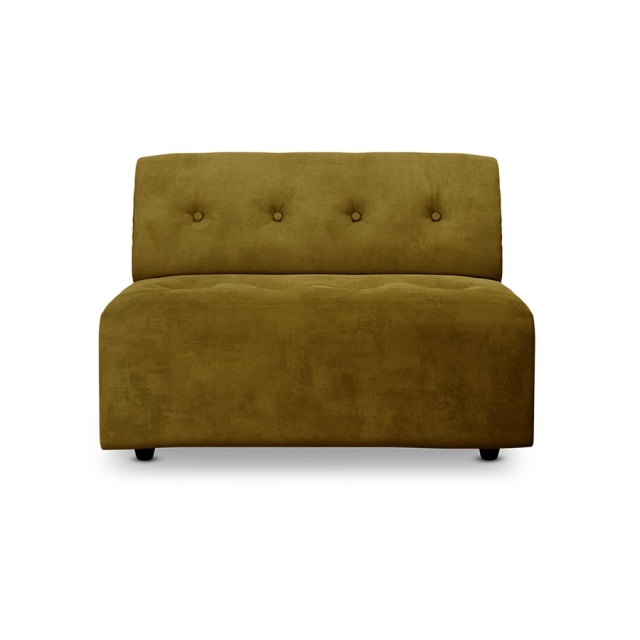 Canapea modulara verde oliv din catifea 104 cm Vint Middle HKliving