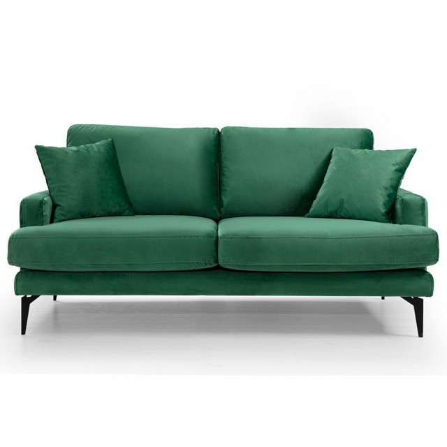 Canapea verde din textil pentru 2 persoane Papira The Home Collection