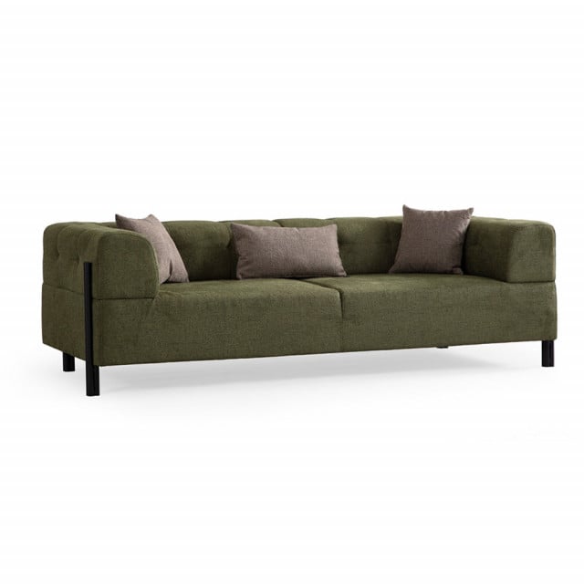 Canapea verde din textil pentru 3 persoane Gio The Home Collection