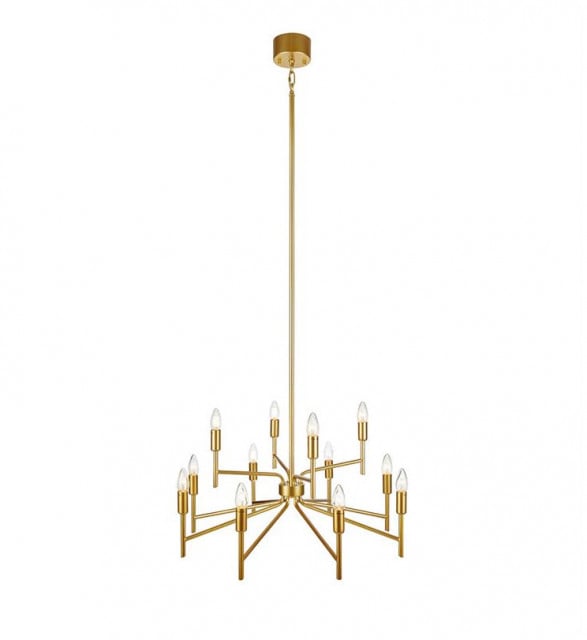 Candelabru auriu din metal cu 12 becuri Regent Markslojd