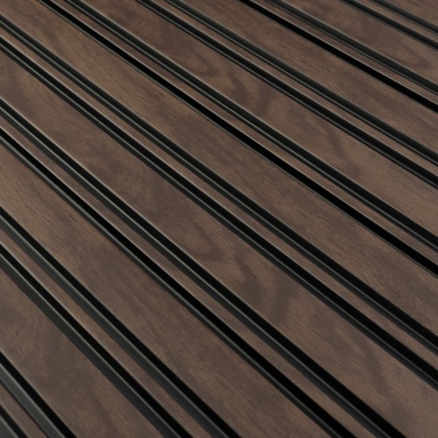 Capat dreapta pentru panou riflat maro din fibre sintetice 2x270 cm Milo Walnut Right Lamelio